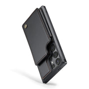 For Samsung Galaxy S24 Ultra 5G CaseMe C22 PC+TPU Business Style RFID Anti-theft Leather Phone Case(Black)