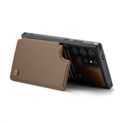 For Samsung Galaxy S24 Ultra 5G CaseMe C22 PC+TPU Business Style RFID Anti-theft Leather Phone Case(Brown)