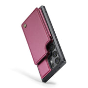 For Samsung Galaxy S24 Ultra 5G CaseMe C22 PC+TPU Business Style RFID Anti-theft Leather Phone Case(Wine Red)