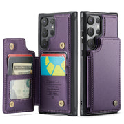 For Samsung Galaxy S24 Ultra 5G CaseMe C22 PC+TPU Business Style RFID Anti-theft Leather Phone Case(Purple)