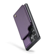 For Samsung Galaxy S24 Ultra 5G CaseMe C22 PC+TPU Business Style RFID Anti-theft Leather Phone Case(Purple)