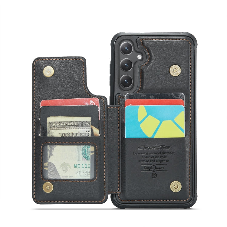 For Samsung Galaxy S24+ 5G CaseMe C22 PC+TPU Business Style RFID Anti-theft Leather Phone Case(Black)
