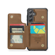 For Samsung Galaxy S24+ 5G CaseMe C22 PC+TPU Business Style RFID Anti-theft Leather Phone Case(Brown)