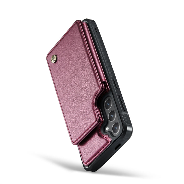 For Samsung Galaxy S24+ 5G CaseMe C22 PC+TPU Business Style RFID Anti-theft Leather Phone Case(Wine Red)