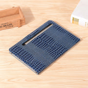 For Samsung Galaxy Tab S9 Crocodile Texture Leather Tablet Case(Blue)