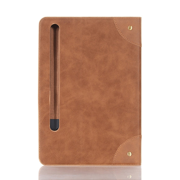 For Samsung Galaxy Tab S9 FE Retro Book Leather Tablet Case(Light Brown)