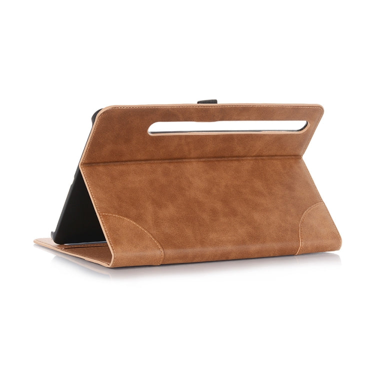 For Samsung Galaxy Tab S9 Retro Book Leather Tablet Case(Light Brown)