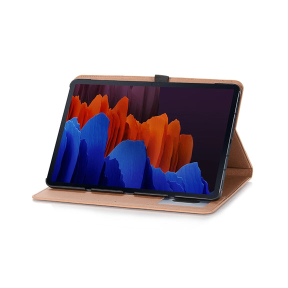 For Samsung Galaxy Tab S9 Retro Book Leather Tablet Case(Light Brown)
