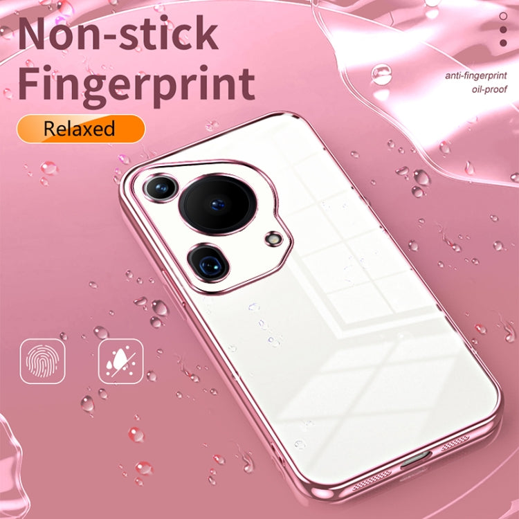 For Huawei Pura 70 Ultra Transparent Plating Fine Hole Phone Case(Purple)