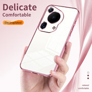 For Huawei Pura 70 Ultra Transparent Plating Fine Hole Phone Case(Purple)