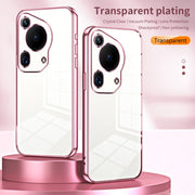 For Huawei Pura 70 Ultra Transparent Plating Fine Hole Phone Case(Green)