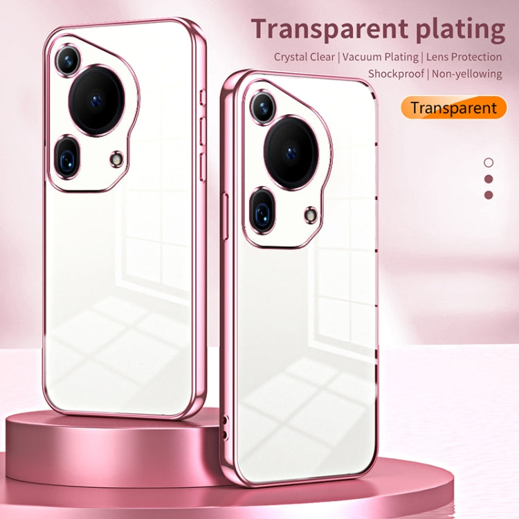 For Huawei Pura 70 Ultra Transparent Plating Fine Hole Phone Case(Silver) - free shipping - PMC Jewellery - Order now!