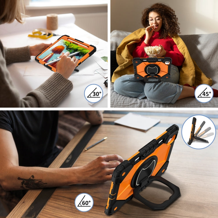 For iPad Pro 11 2024 Contrast Color Robot Silicone Hybrid PC Tablet Case(Black Orange) - iPad Pro 11 2024 Cases by PMC TechLife | Online Shopping South Africa | PMC TechLife | Buy Now Pay Later Mobicred