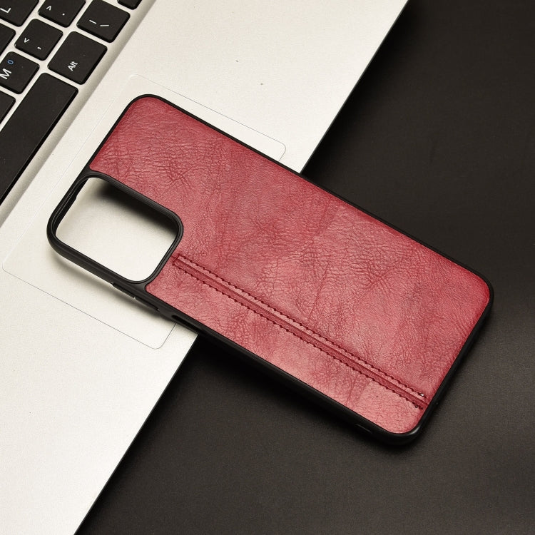 For Motorola Moto G 5G 2024 / G Play 5G 2024 Cow Pattern Sewing Back Cover Phone Case(Red)
