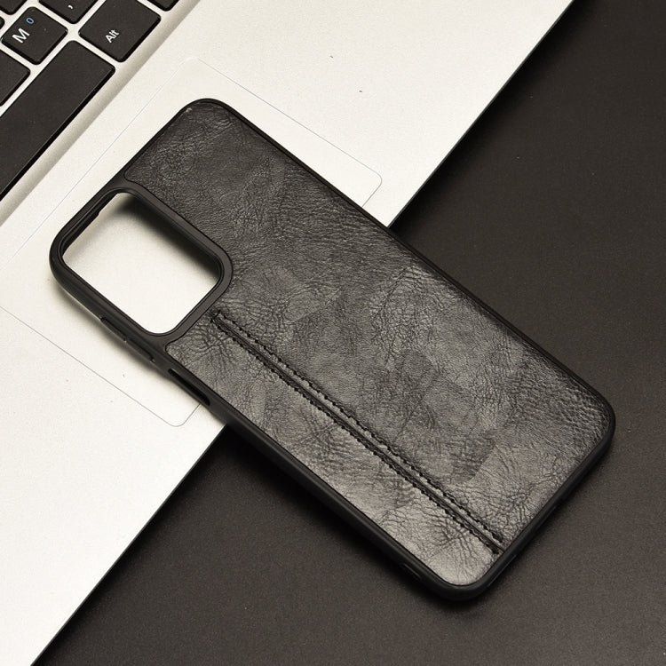 For Motorola Moto G Play 4G 2024 Cow Pattern Sewing Back Cover Phone Case(Black) - Motorola Cases by PMC Jewellery | Online Shopping South Africa | PMC Jewellery | Buy Now Pay Later Mobicred