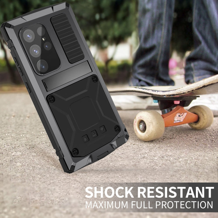 For Samsung Galaxy S24 Ultra 5G R-JUST Life Water-resistant Dustproof Shockproof Phone Case(Black)