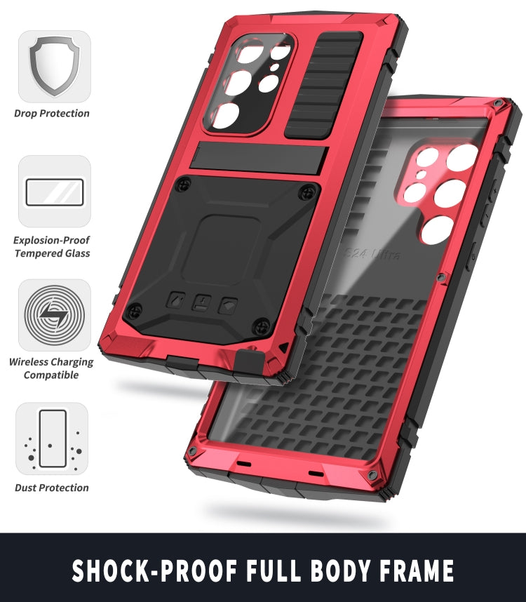 For Samsung Galaxy S24 Ultra 5G R-JUST Life Waterproof Dustproof Shockproof Phone Case(Red) - Galaxy S24 Ultra 5G Cases by R-JUST | Online Shopping South Africa | PMC TechLife | Buy Now Pay Later Mobicred