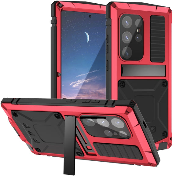 For Samsung Galaxy S24 Ultra 5G R-JUST Life Water-resistant Dustproof Shockproof Phone Case(Red)