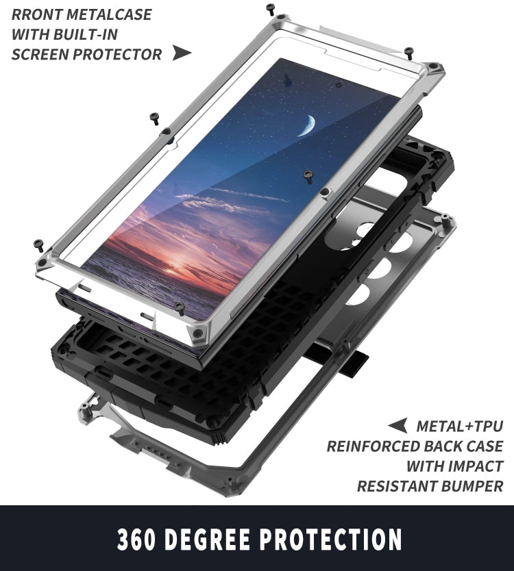 For Samsung Galaxy S24 Ultra 5G R-JUST Life Water-resistant Dustproof Shockproof Phone Case(Silver)