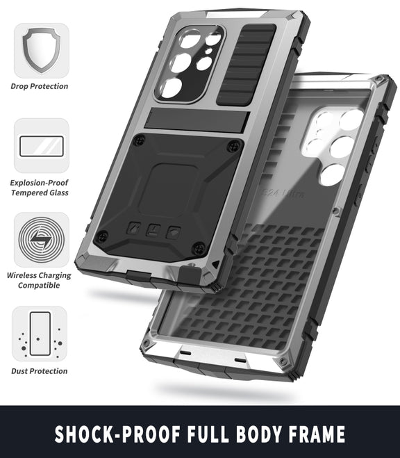 For Samsung Galaxy S24 Ultra 5G R-JUST Life Water-resistant Dustproof Shockproof Phone Case(Silver)