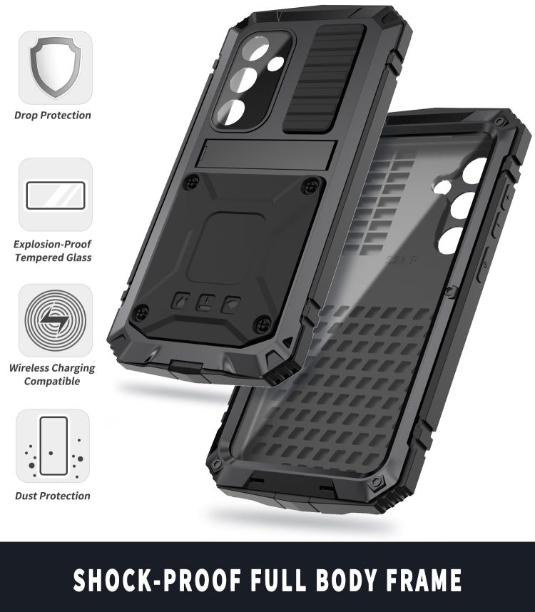 For Samsung Galaxy S24+ 5G R-JUST Life Waterproof Dustproof Shockproof Phone Case(Black) - free shipping - PMC TechLife - Order now!