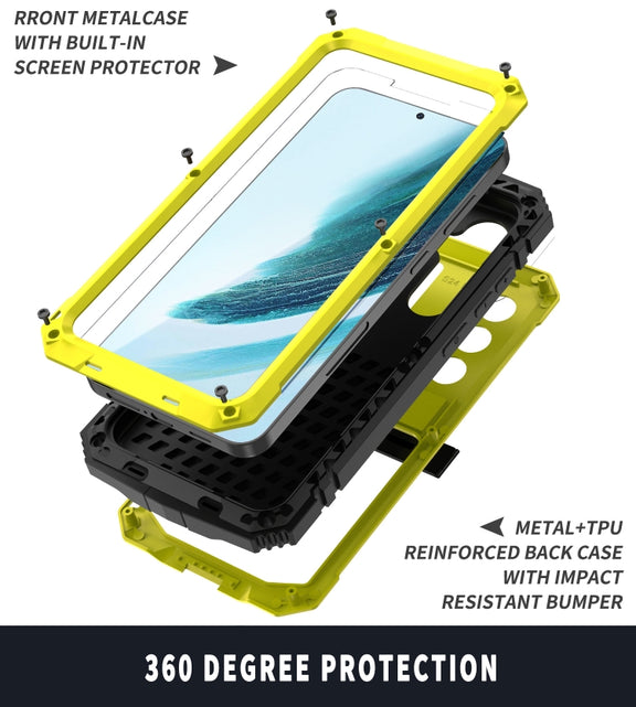 For Samsung Galaxy S24+ 5G R-JUST Life Water-resistant Dustproof Shockproof Phone Case(Yellow)