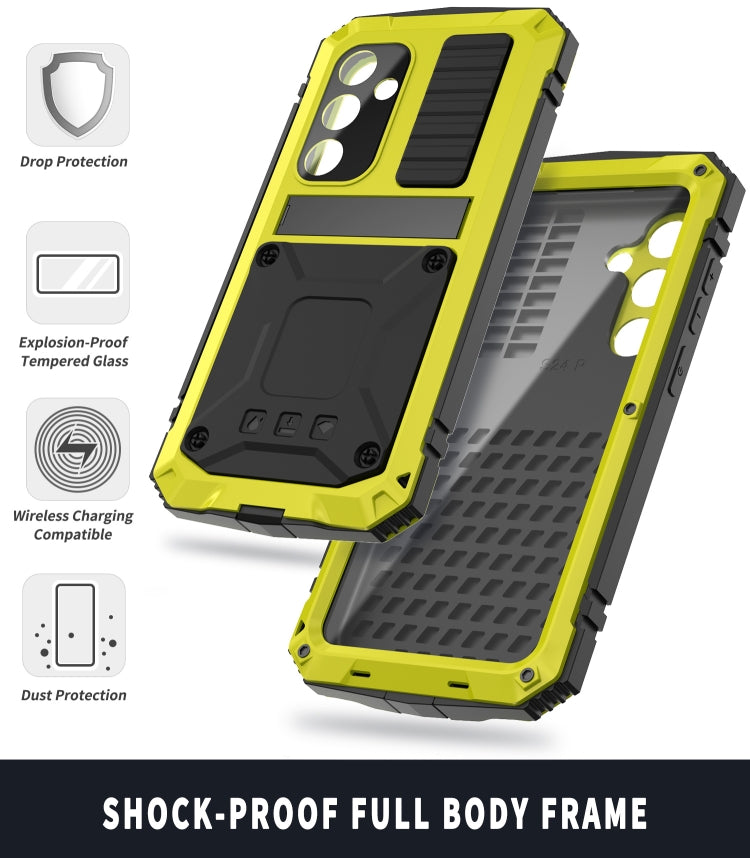 For Samsung Galaxy S24+ 5G R-JUST Life Water-resistant Dustproof Shockproof Phone Case(Yellow)