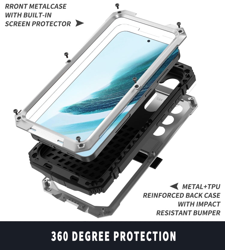 For Samsung Galaxy S24+ 5G R-JUST Life Waterproof Dustproof Shockproof Phone Case(Silver) - Galaxy S24+ 5G Cases by R-JUST | Online Shopping South Africa | PMC TechLife | Buy Now Pay Later Mobicred