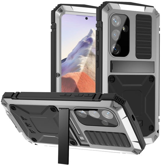 For Samsung Galaxy S24 5G R-JUST Life Water-resistant Dustproof Shockproof Phone Case(Silver)