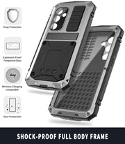 For Samsung Galaxy S24 5G R-JUST Life Water-resistant Dustproof Shockproof Phone Case(Silver)