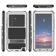 For Samsung Galaxy S24 Ultra 5G R-JUST Life Water-resistant Dustproof Shockproof Holder Phone Case(Silver)