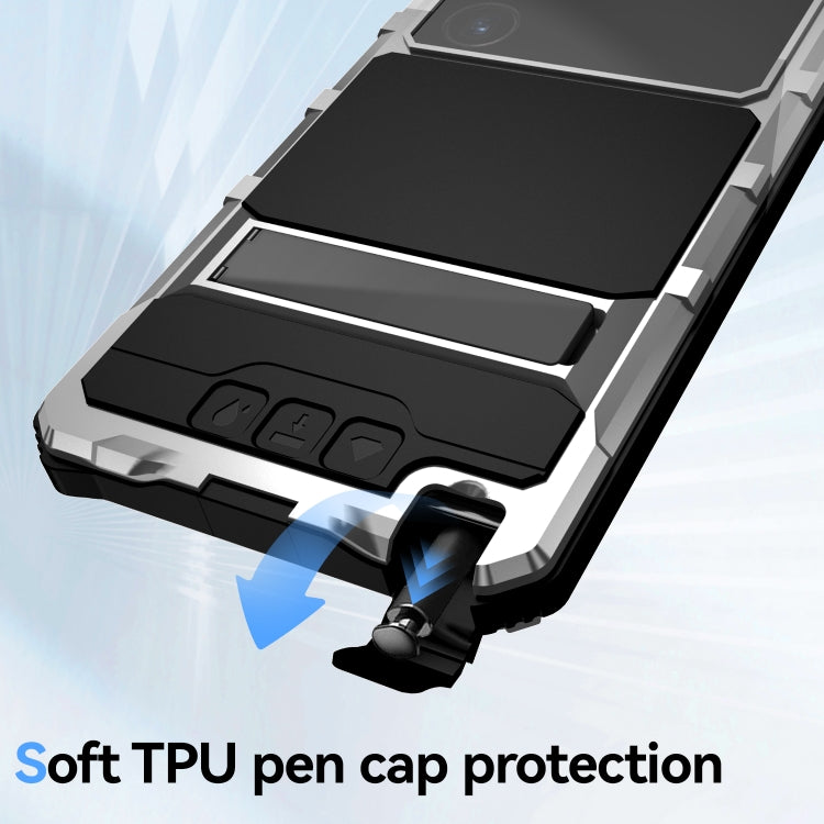 For Samsung Galaxy S24 Ultra 5G R-JUST Life Waterproof Dustproof Shockproof Holder Phone Case(Silver) - free shipping - PMC TechLife - Order now!