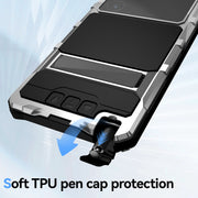 For Samsung Galaxy S24 Ultra 5G R-JUST Life Water-resistant Dustproof Shockproof Holder Phone Case(Silver)