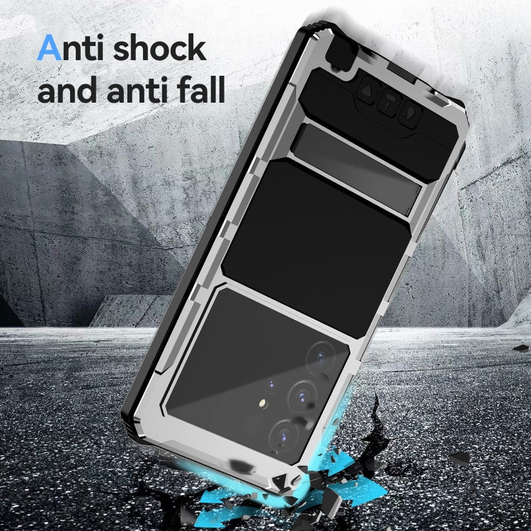 For Samsung Galaxy S24 Ultra 5G R-JUST Life Waterproof Dustproof Shockproof Holder Phone Case(Silver) - free shipping - PMC TechLife - Order now!