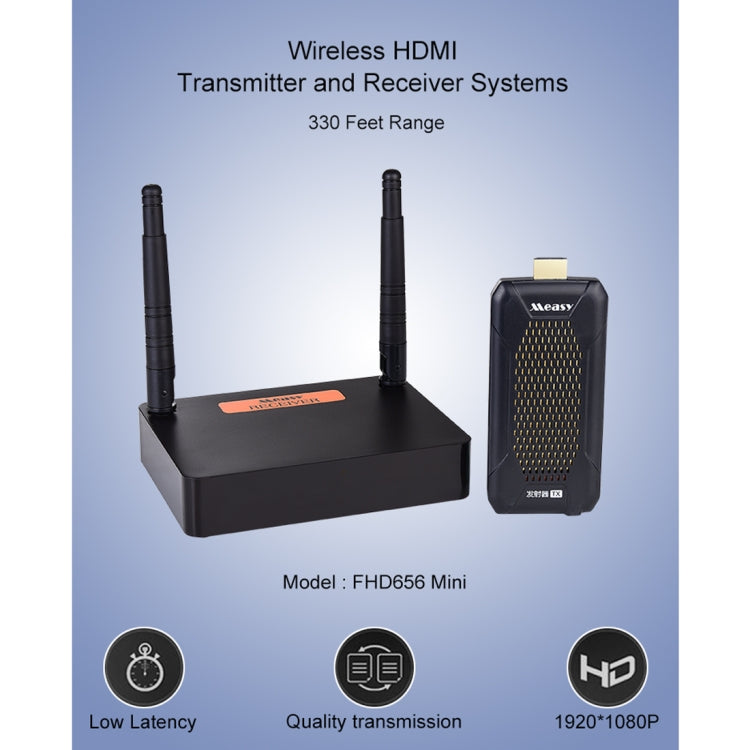 Measy FHD656 Mini 1080P HDMI 1.4 HD Wireless Audio Video Transmitter Receiver Extender Transmission System, Transmission Distance: 100m, EU Plug - free shipping - PMC TechLife - Order now!