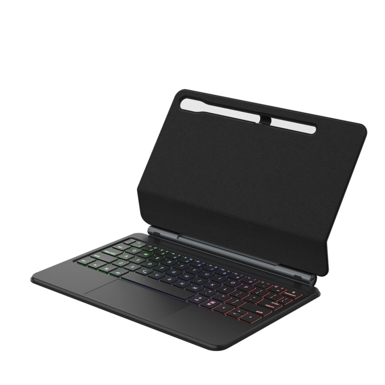 For Samsung Galaxy Tab S9 FE/S9/S8 M11P-B-S9 Magnetic Bluetooth Keyboard Leather Tablet Case(Black) - Samsung Keyboard by PMC TechLife | Online Shopping South Africa | PMC TechLife