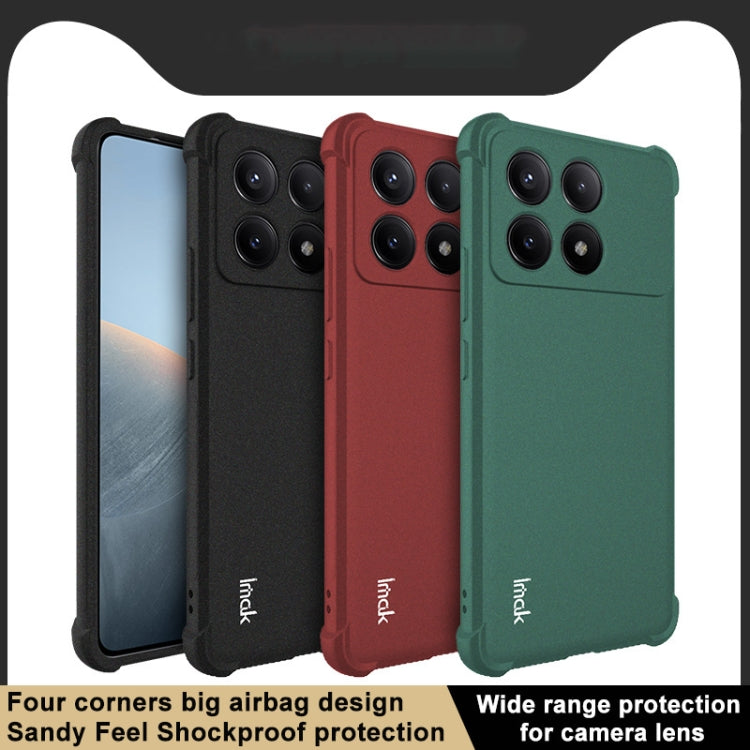For Xiaomi Redmi K70 5G / K70 Pro 5G imak Shockproof Airbag TPU Phone Case(Matte Red) - Xiaomi Cases by imak | Online Shopping South Africa | PMC Jewellery | Buy Now Pay Later Mobicred