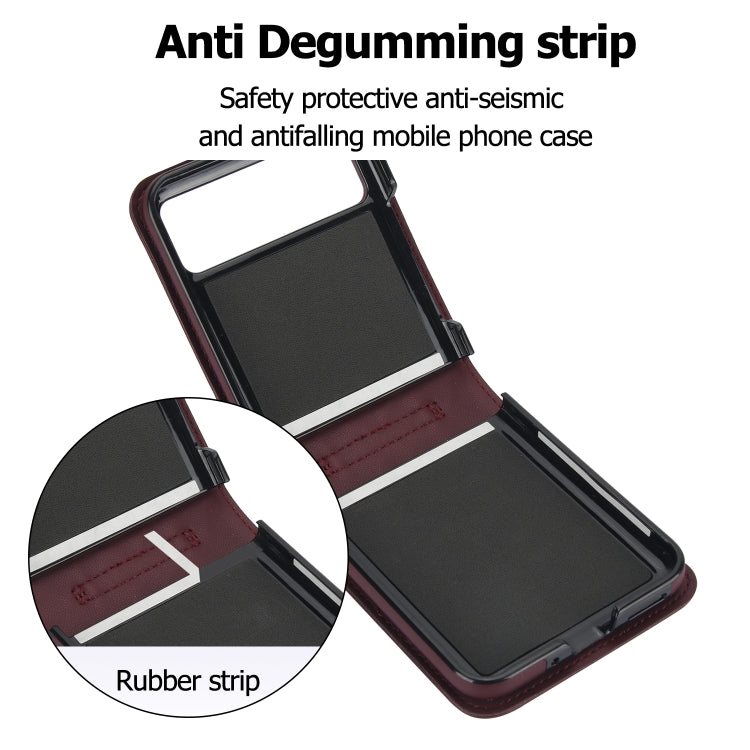 For Motorola Razr 40 Rhombic Texture Phone Case with Long & Short Lanyard(Wine Red) - free shipping - PMC TechLife - Order now!