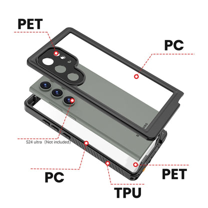 For Samsung Galaxy S24 Ultra 5G RedPepper IP68 Waterproof Phone Case(Black) - free shipping - PMC Jewellery - Order now!