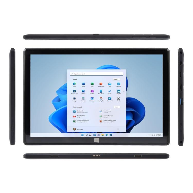 HONGSAMDE 10.1 inch 2 in 1 Tablet PC, 12GB+128GB, Windows 11, Intel Celeron J4105 Quad Core with Keyboard(Black) - free shipping - PMc TechLife - Order now!