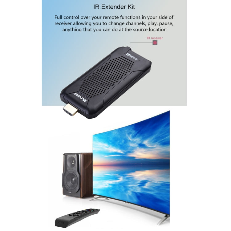 Measy FHD656 Nano 1080P HDMI 1.4 HD Wireless Audio Video Double Mini Transmitter Receiver Extender Transmission System, Transmission Distance: 100m, EU Plug