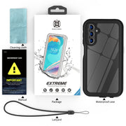 For Samsung Galaxy A15 5G RedPepper 360 Full Body Rugged IP68 Water-resistant Phone Case(Black)