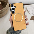For Samsung Galaxy S25+ 5G Magsafe Magnetic Ring Cloth Texture Phone Case(Orange) - free shipping - PMC TechLife - Order now!