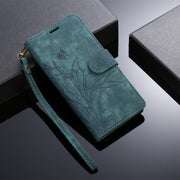 For Samsung Galaxy S24+ / S25+ 5G Orchid Butterfly Embossed Leather Phone Case(Green)