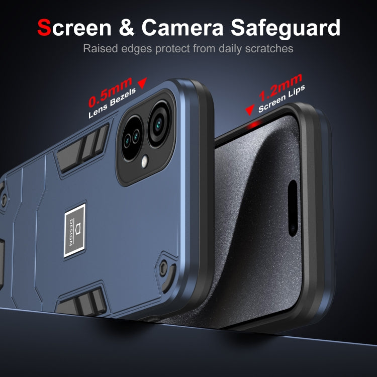 For Tecno Camon 19 Neo 2 in 1 Shockproof Phone Case(Blue) - Tecno Cases by PMC TechLife | Online Shopping South Africa | PMC TechLife | Buy Now Pay Later Mobicred