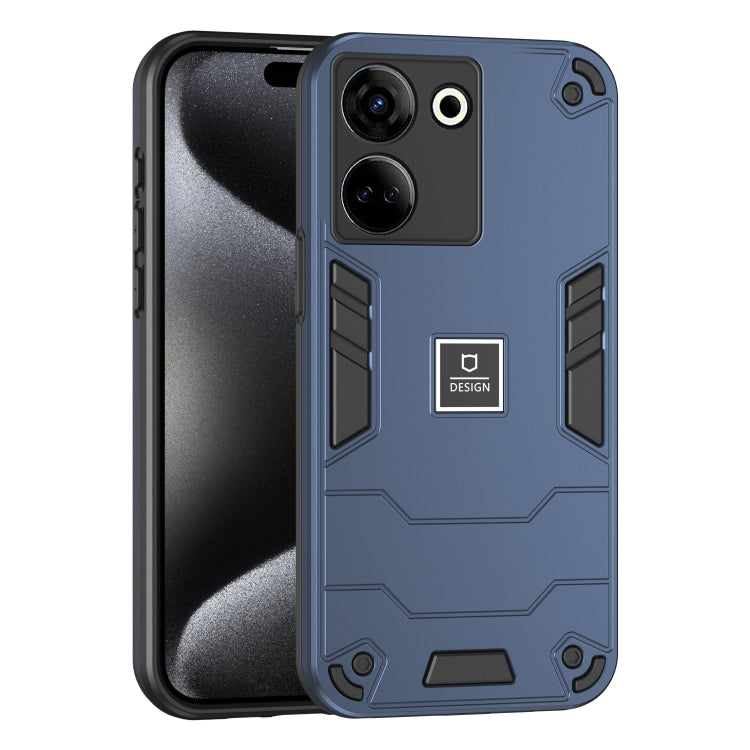 For Tecno Camon 20 Pro 4G 2 in 1 Shockproof Phone Case(Blue) - Tecno Cases by PMC TechLife | Online Shopping South Africa | PMC TechLife | Buy Now Pay Later Mobicred