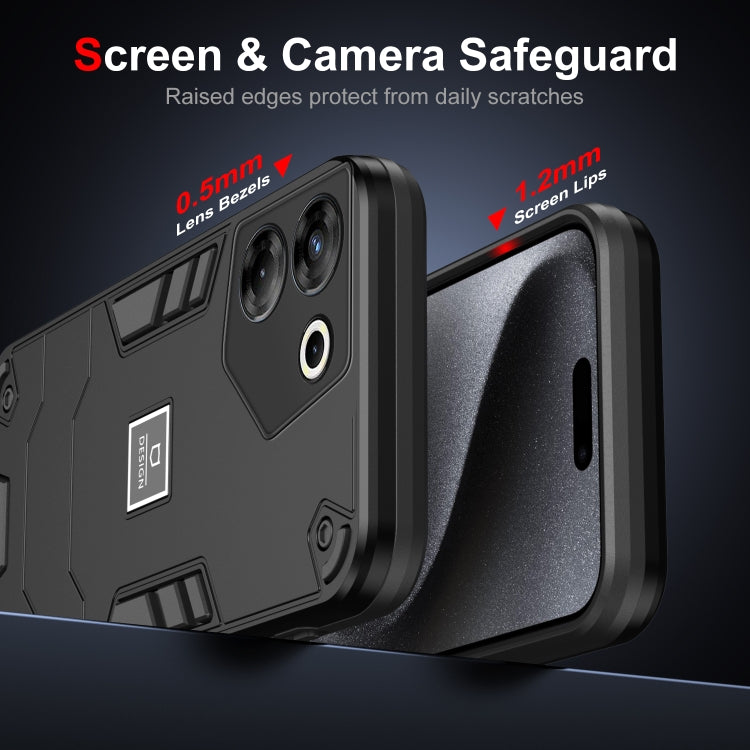 For Tecno Camon 20 Pro 5G 2 in 1 Shockproof Phone Case(Black) - Tecno Cases by PMC TechLife | Online Shopping South Africa | PMC TechLife | Buy Now Pay Later Mobicred