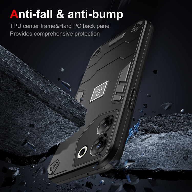 For Tecno Camon 20 Pro 5G 2 in 1 Shockproof Phone Case(Black) - Tecno Cases by PMC TechLife | Online Shopping South Africa | PMC TechLife | Buy Now Pay Later Mobicred