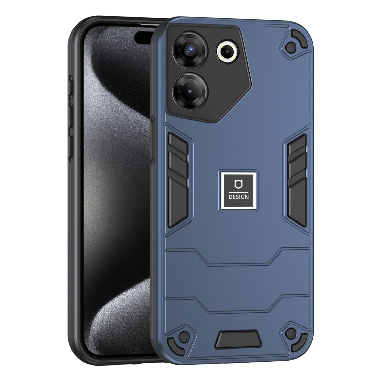For Tecno Camon 20 Pro 5G 2 in 1 Shockproof Phone Case(Blue) - Tecno Cases by PMC TechLife | Online Shopping South Africa | PMC TechLife | Buy Now Pay Later Mobicred