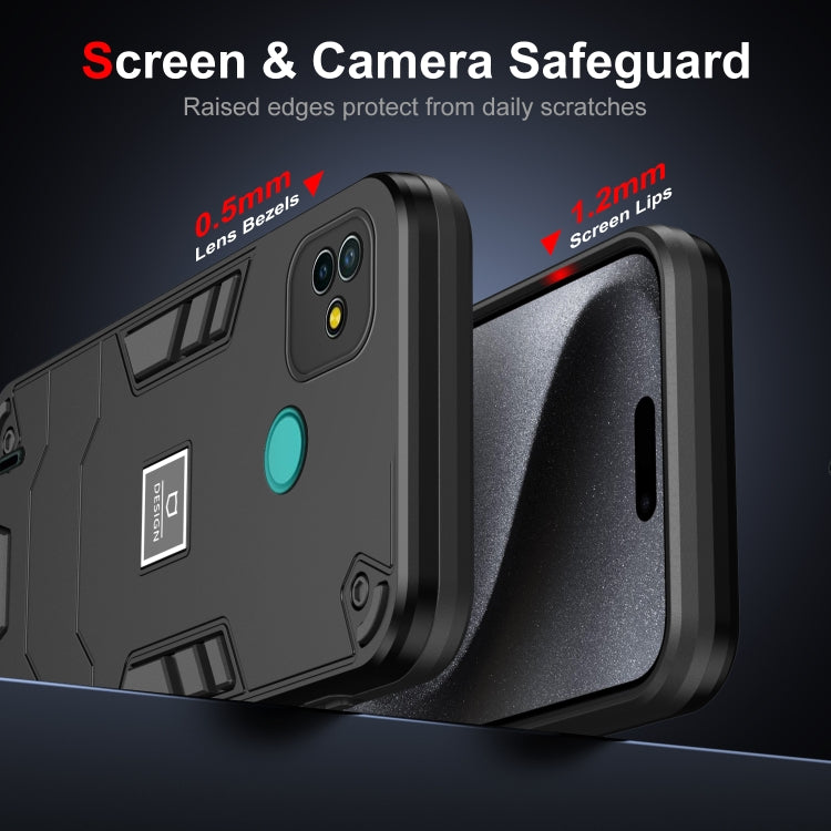 For Tecno Pop 5P 2 in 1 Shockproof Phone Case(Black) - Tecno Cases by PMC TechLife | Online Shopping South Africa | PMC TechLife | Buy Now Pay Later Mobicred